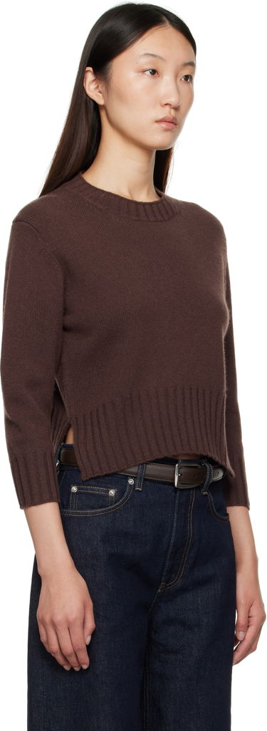 Пуловер Loulou de Saison Loulou de Saison Mora LDS Cropped Cashmere Sweater Бежово | MORA LDS, 4