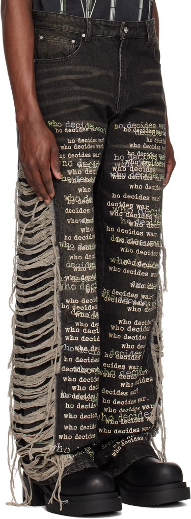 Дънки Who Decides War Ultra Flare Scripture Jeans Черно | 1121120017SS25, 1