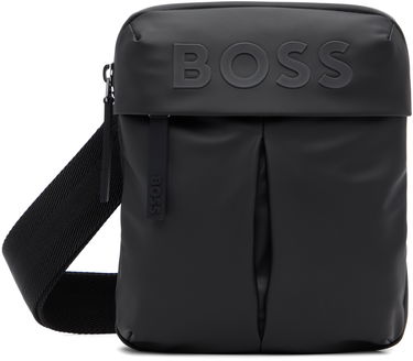 Чанта през рамо BOSS Bonded-Logo Shoulder Bag Черно | 50548089, 0