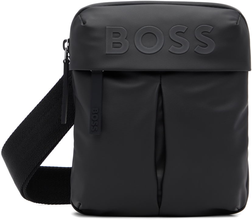 Чанта през рамо BOSS Bonded-Logo Shoulder Bag Черно | 50548089
