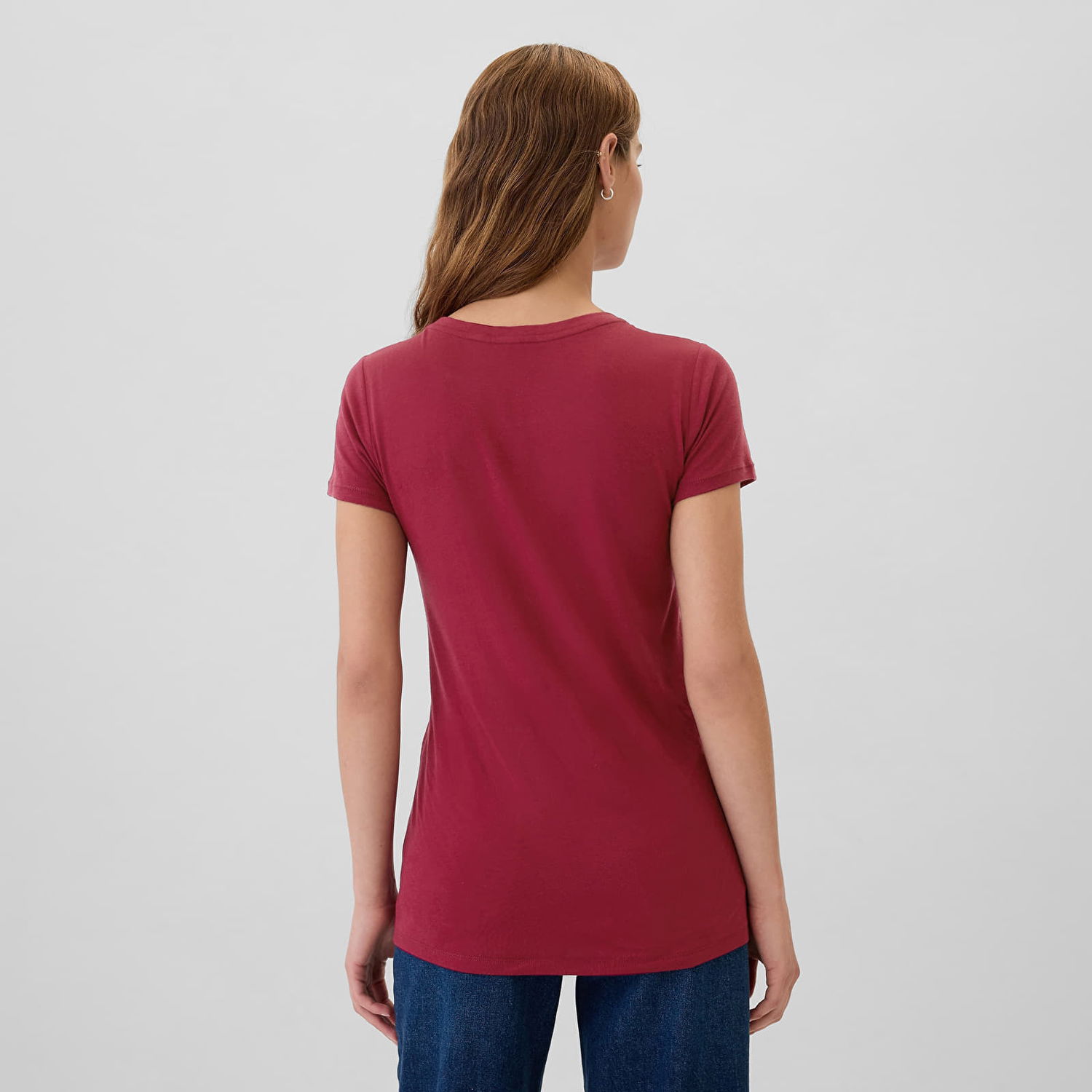 Тениска GAP T-shirt Shortsleeve Tee Beet Red M Червено | 795743-33, 1