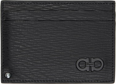 Портфейл FERRAGAMO Salvatore Ferragamo Gancini Card Holder Черно | 733292, 0
