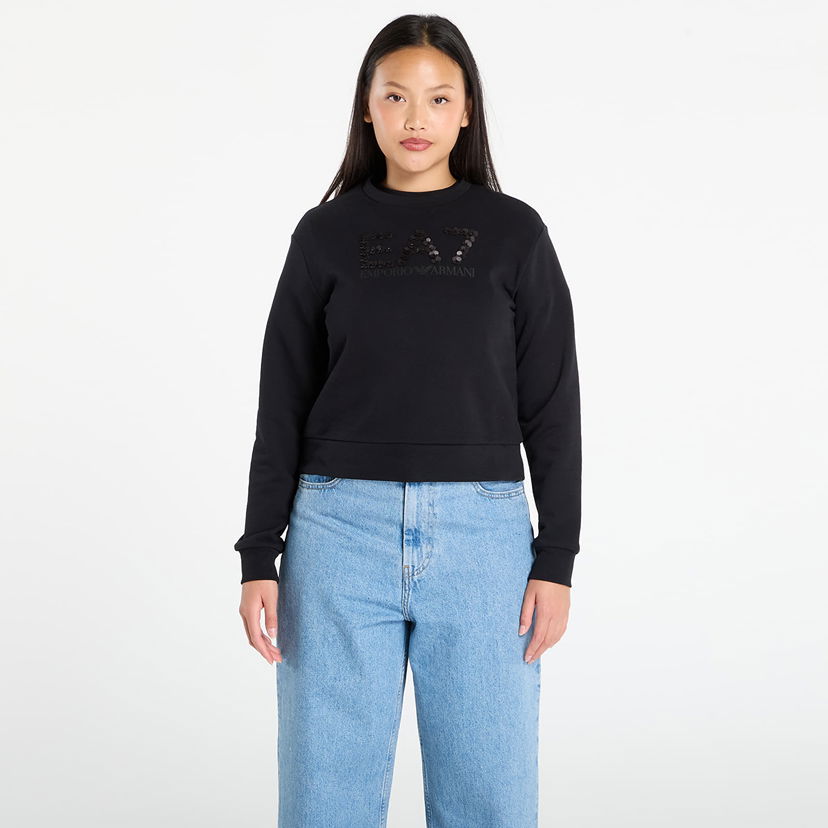 Суитчър Emporio Armani EA7 Emporio Armani Train Logo Series Sweatshirt Черно | 7W000542AF16442UC001