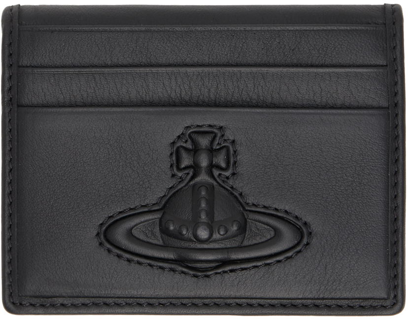 Портфейл Vivienne Westwood Injected Orb Card Holder Черно | 5402000FM-L001S-