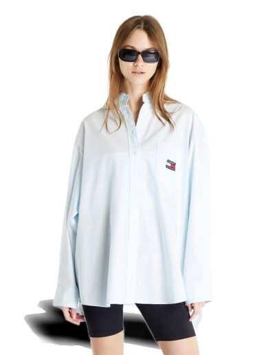 Риза Tommy Hilfiger Super Oversized Shirt Shimmering Синьо | DW0DW15199 CYO