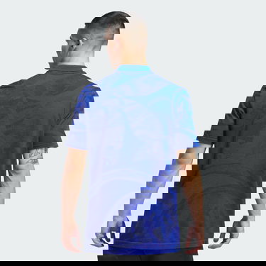 Поло тениска adidas Performance Blue Patterned Knitted Polo Shirt Синьо | IW6697, 3
