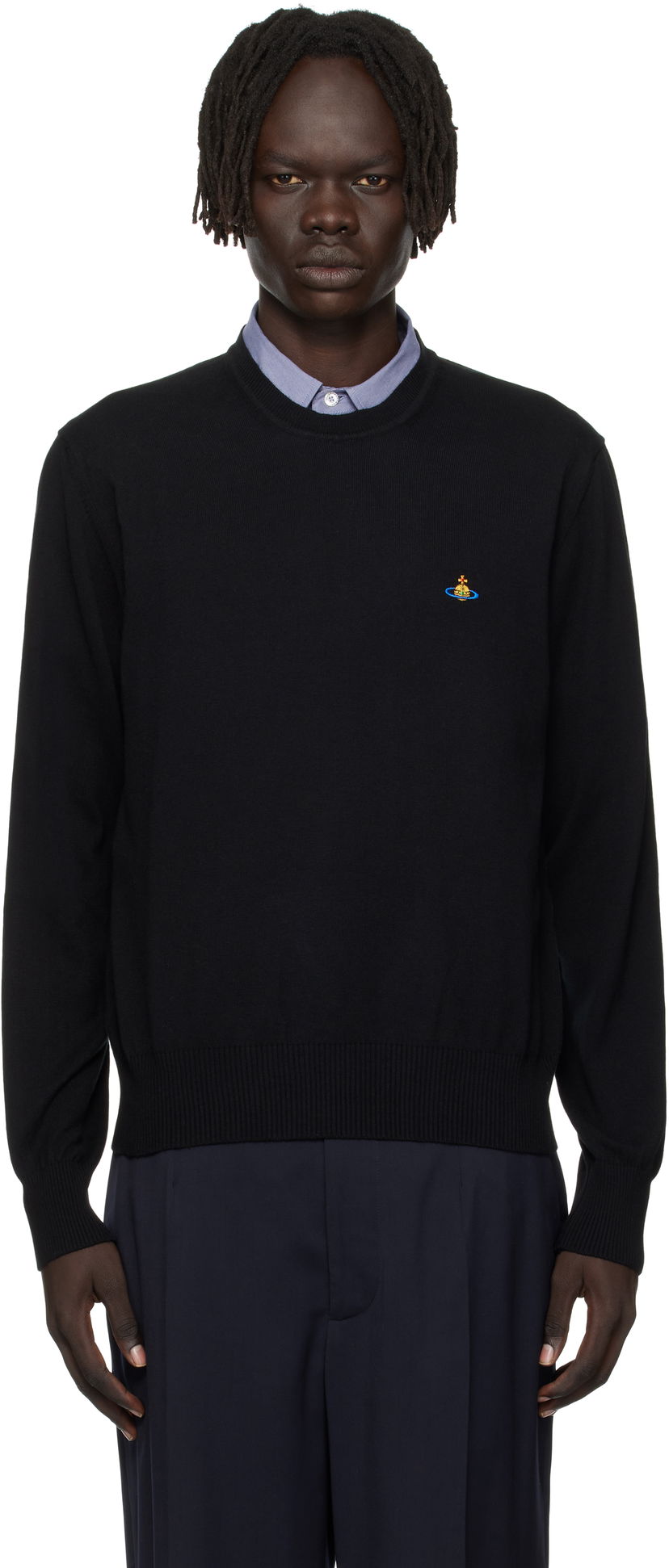 Пуловер Vivienne Westwood Vivienne Westwood Alex Round Neck Sweater Черно | 27010012-Y001V-