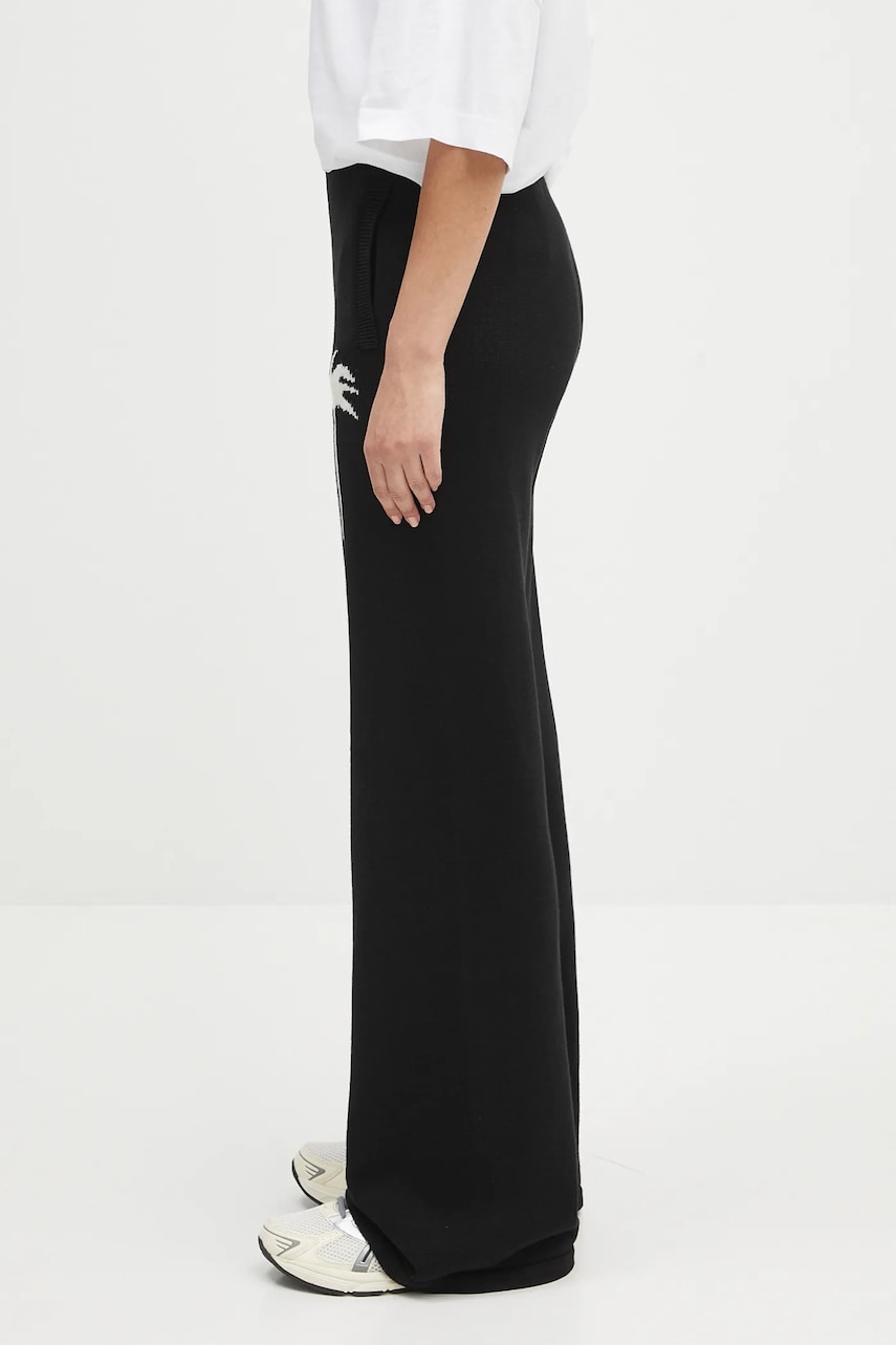 Панталони Palm Angels Palm Angels Palms Knit High Waist Wide Leg Pants Черно | PWHG035S25KNI0011003, 1