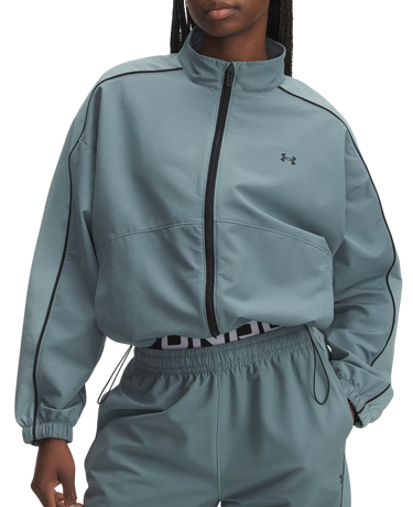 Ветровка Under Armour Rival Swoven Full-Zip Track Jacket with Contrast Piping Тюркоазено | 6003715-587, 0