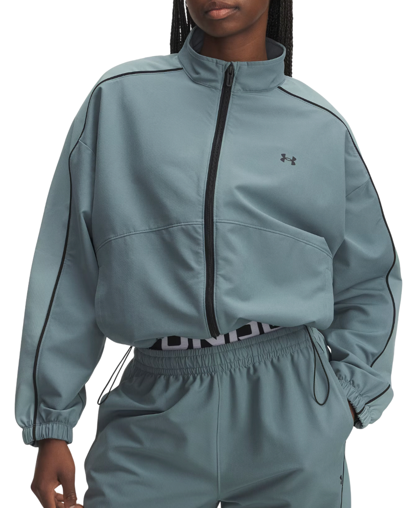Ветровка Under Armour Rival Swoven Full-Zip Track Jacket with Contrast Piping Тюркоазено | 6003715-587