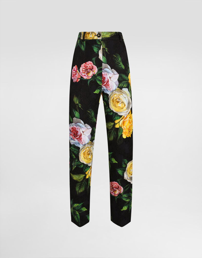 Панталони Dolce & Gabbana Dolce & Gabbana Brocade Tailored Pants with Rose and Peony Print Многоцветен | FTAM2TFS9AHHN5IY