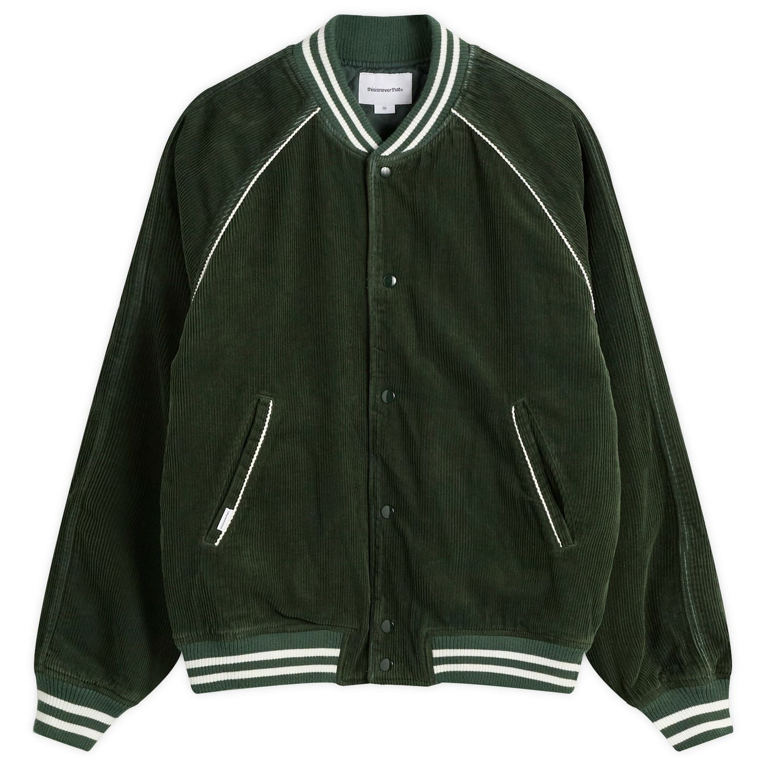 Яке thisisneverthat Corduroy Varsity Jacket Зелено | TN253WOWHS06-GRN, 1