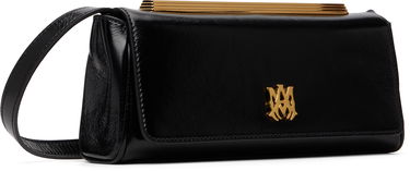 Дамска чанта AMIRI Leather 'MA' Gold-Tone Frame Clutch Черно | AWBGCH1005, 1