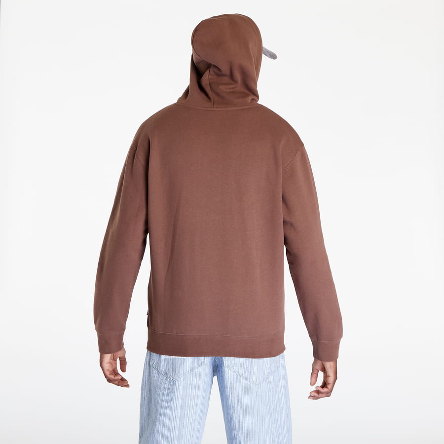 Суитчър HUF Essentials Box Logo Hoodie Кафяво | PF00465 BROWN, 1
