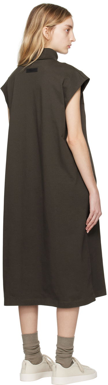 Pокля Fear of God ESSENTIALS Sleeveless Turtleneck Midi Dress Кафяво | 125BT225030FW, 2