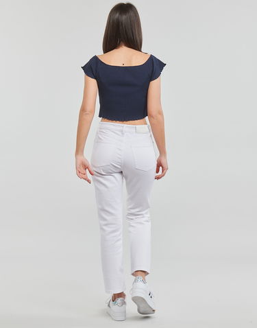 Съкратен топ Tommy Hilfiger CROP RIB OFF SHOULDER TOP Тъмно синьо | DW0DW12599C87, 2