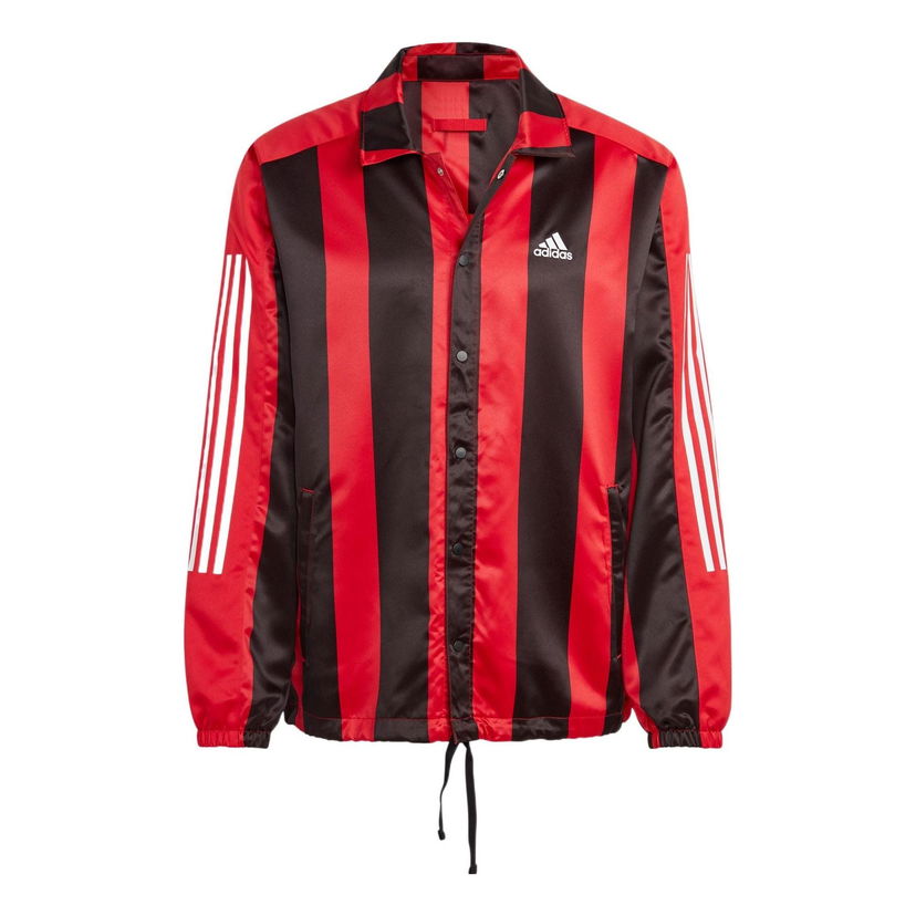 Яке бомбър adidas Originals Striped Coach Jacket Червено | HS3302