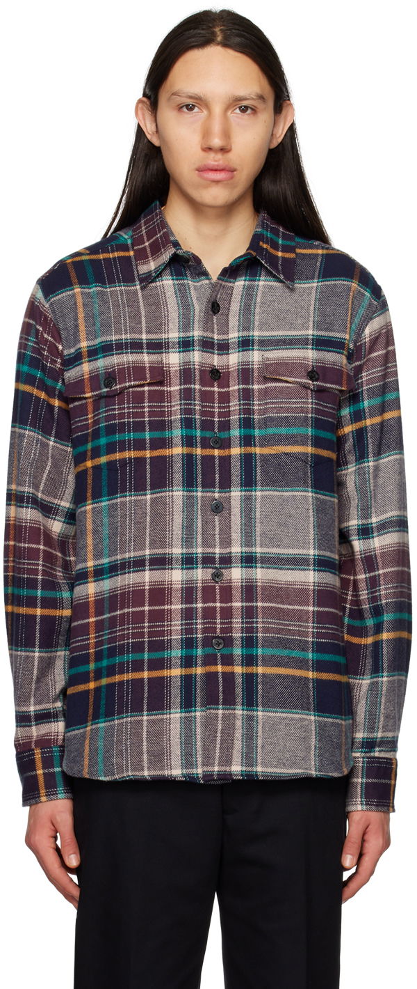 Риза Noah Plaid Heavyweight Shirt Лилаво | S062SS23GRN