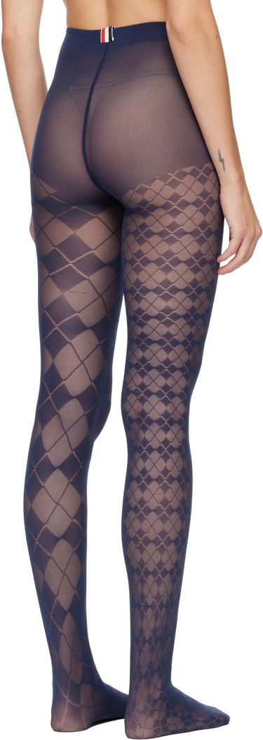 Чорапи Thom Browne Thom Browne Funmix Argyle Sheer Tights Тъмно синьо | FAS234A-Y7005, 2