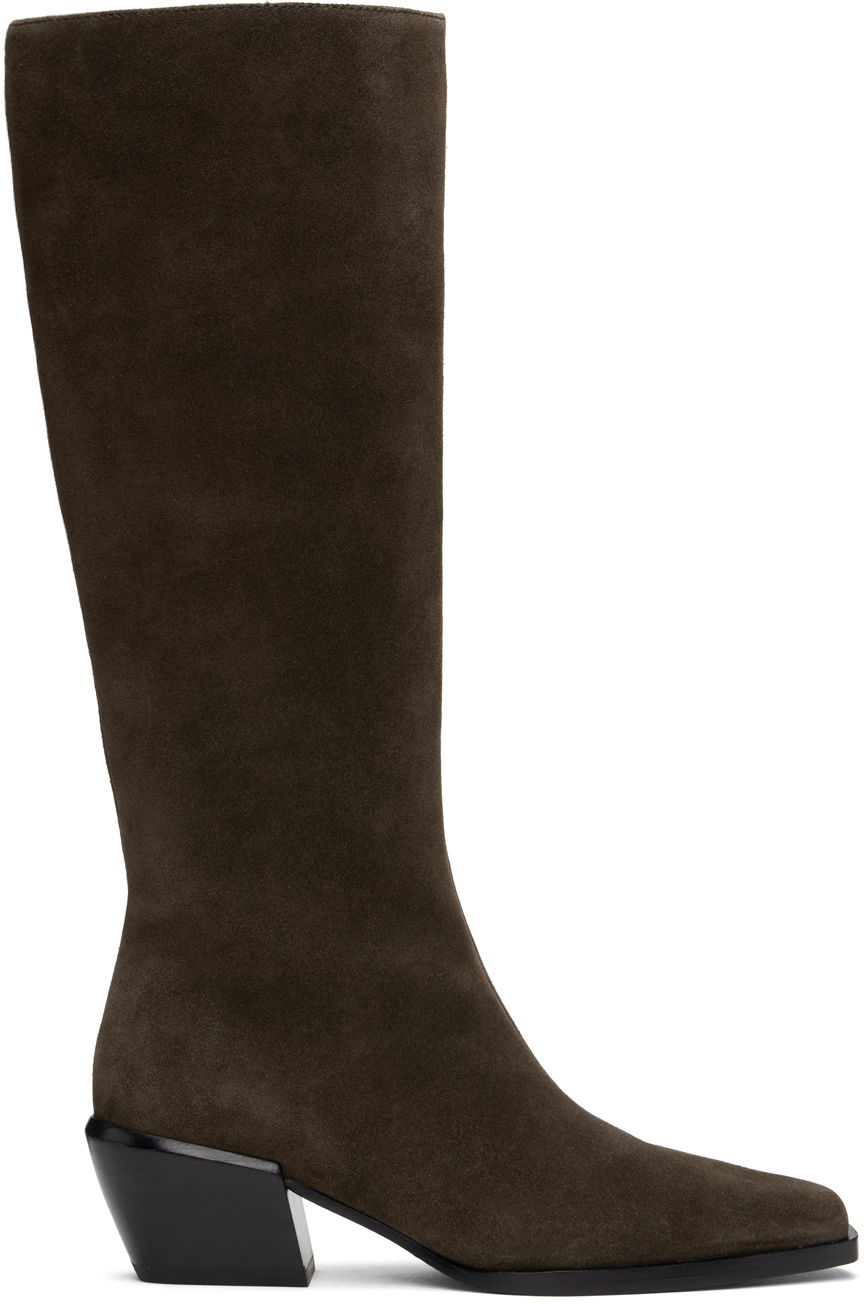 Облекло rag & bone rag & bone Joni Knee-High Suede Boots Кафяво | WFF24FF018SU18, 0