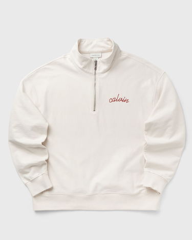 Суитчър CALVIN KLEIN Calvin Klein Jeans Half-Zip Sweatshirt Бяло | LV04RC227GYAS, 0