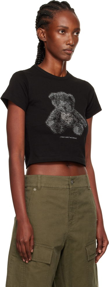 Тениска We11done We11done Code Teddy Cropped T-Shirt Черно | WD-TT2-25-770-W-BK, 1