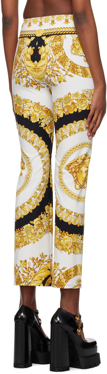 Панталони Versace Barocco Print Leggings Бяло | 1008670_1A06820_5W200, 2