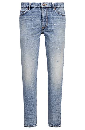 Дънки BOSS Tapered-Fit Rigid Denim Jeans Синьо | 50537711, 0