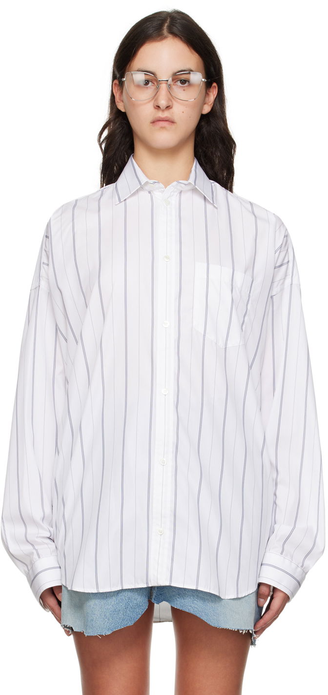 Риза Balenciaga Striped Shirt Бяло | 725395 TOM06, 0