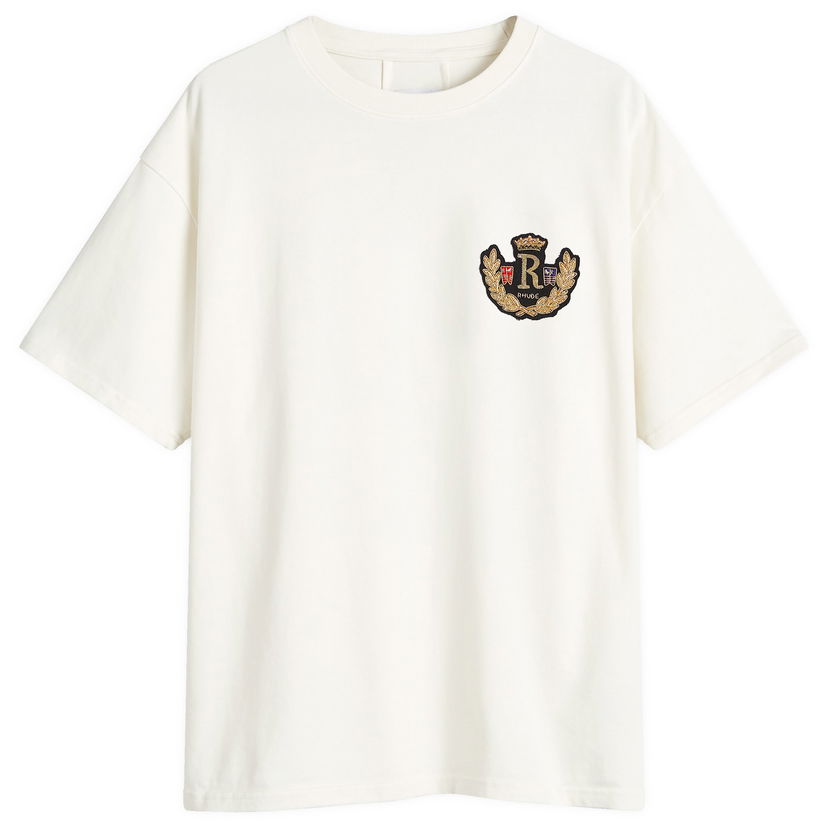 Тениска Rhude Crest T-Shirt Vintage Size Large Бяло | RHFW24TT120120241