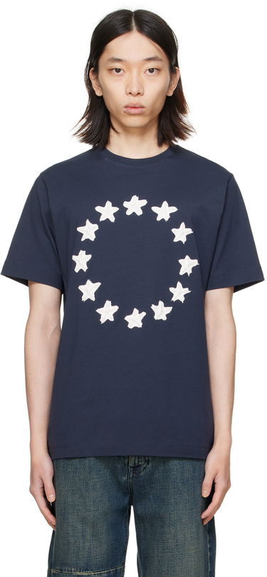 Тениска Études Études Wonder Painted Stars T-Shirt Тъмно синьо | E24MM110A00744, 0