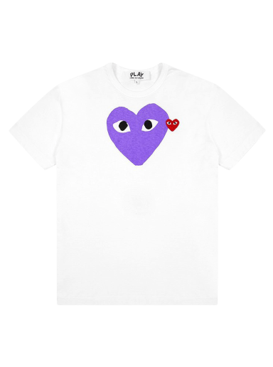 Тениска Comme des Garçons PLAY Red Emblem Heart T-Shirt Бяло | az t106 051 1
