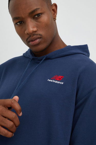 Суитчър New Balance Uni-ssentials French Terry Hoodie Тъмно синьо | UT21500_NGO, 3