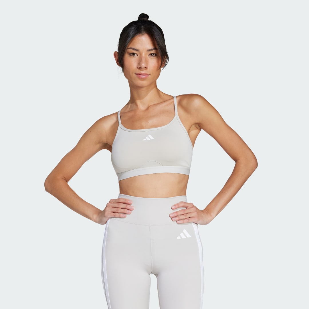 Сутиен adidas Performance Training 3-Stripes Sports Bra Бежово | JJ0868, 0