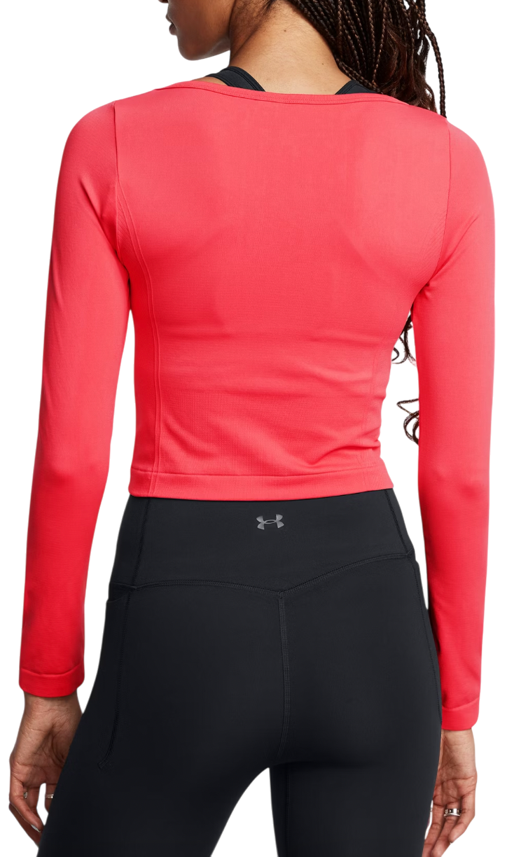 Съкратен топ Under Armour Seamless Long Sleeve Crop Top Червено | 1379150-713, 1