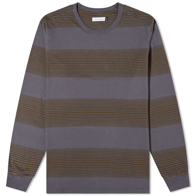 Long Sleeve Bold Stripe T-Shirt Charcoal/Delicioso