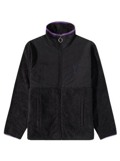 Яке AMI Heart Sherpa Zip Fleece Jacket Черно | HJK007-761-025