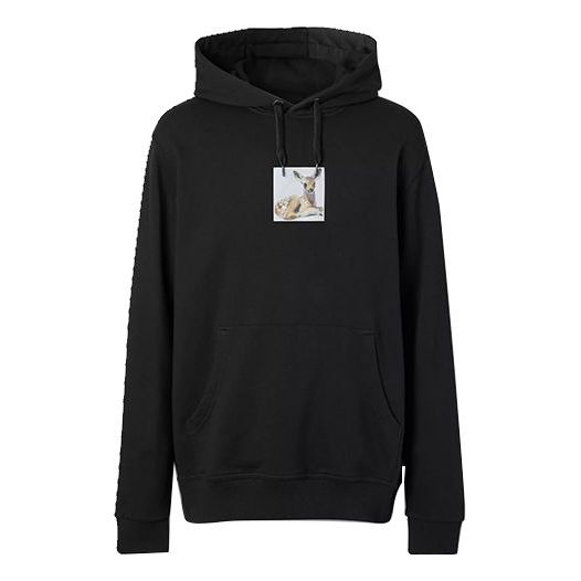 Суитчър Burberry Printing Cotton Hoodie Черно | 8022374-A1189