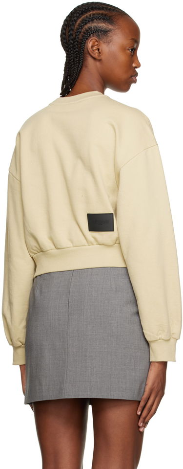Суитчър We11done Cursive Crop Sweatshirt Бежово | WD-TS3-22-860-W-BG, 2
