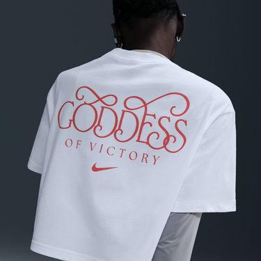 Тениска Nike Nike Sportswear Cropped Short-Sleeve T-Shirt Бяло | HF9500-100, 3