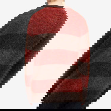 Пуловер YMC Suedehead Stripe Knit Червено | P8XAP-60, 3