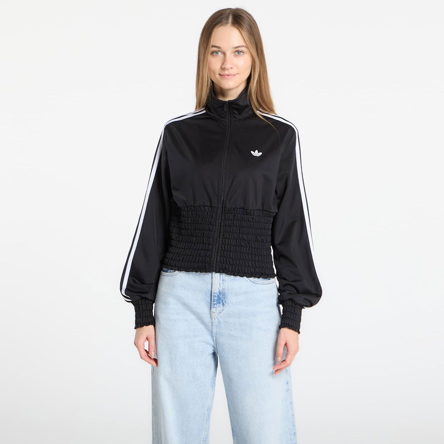 Яке adidas Originals Smocked Fb Tt Full-Zip Track Jacket with 3-Stripes Черно | KD0303, 0