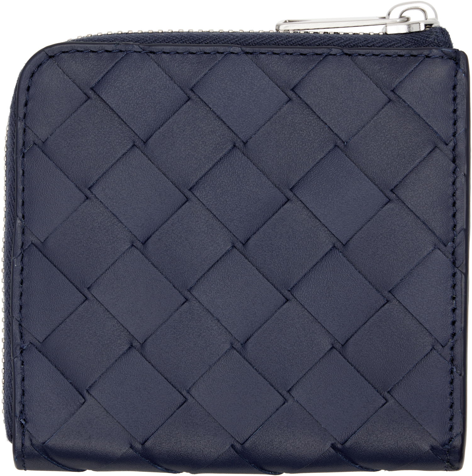 Портфейл Bottega Veneta Bottega Veneta Intrecciato Square Zip Wallet Тъмно синьо | 817741VCPQ53262, 1