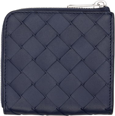 Портфейл Bottega Veneta Bottega Veneta Intrecciato Square Zip Wallet Тъмно синьо | 817741VCPQ53262, 1