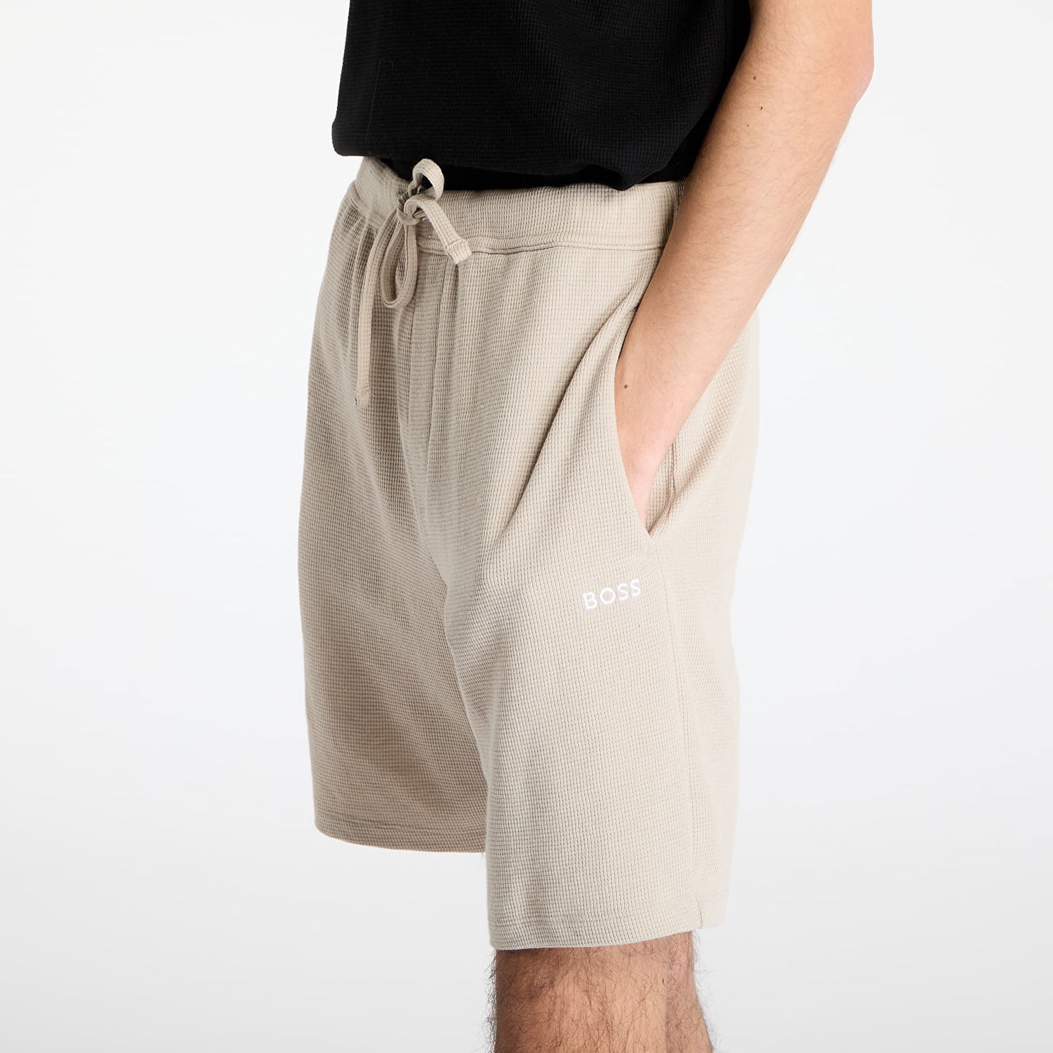 Къси панталони BOSS Hugo Boss Waffle Shorts Бежово | 50535884-275, 1