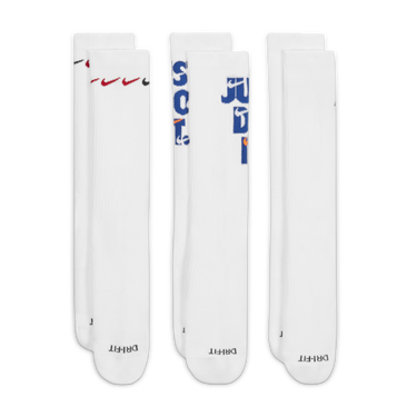Чорапи Nike Everyday Plus Cushioned Crew Socks 3 Pairs Бяло | DH3822-902, 3