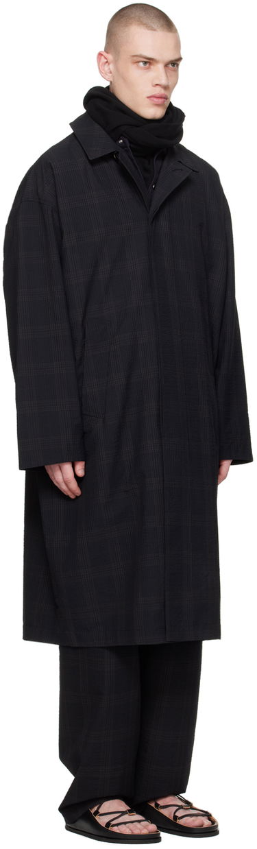 Палта LEMAIRE Lemaire Checked Overcoat Черно | CO1055 LF1256, 1