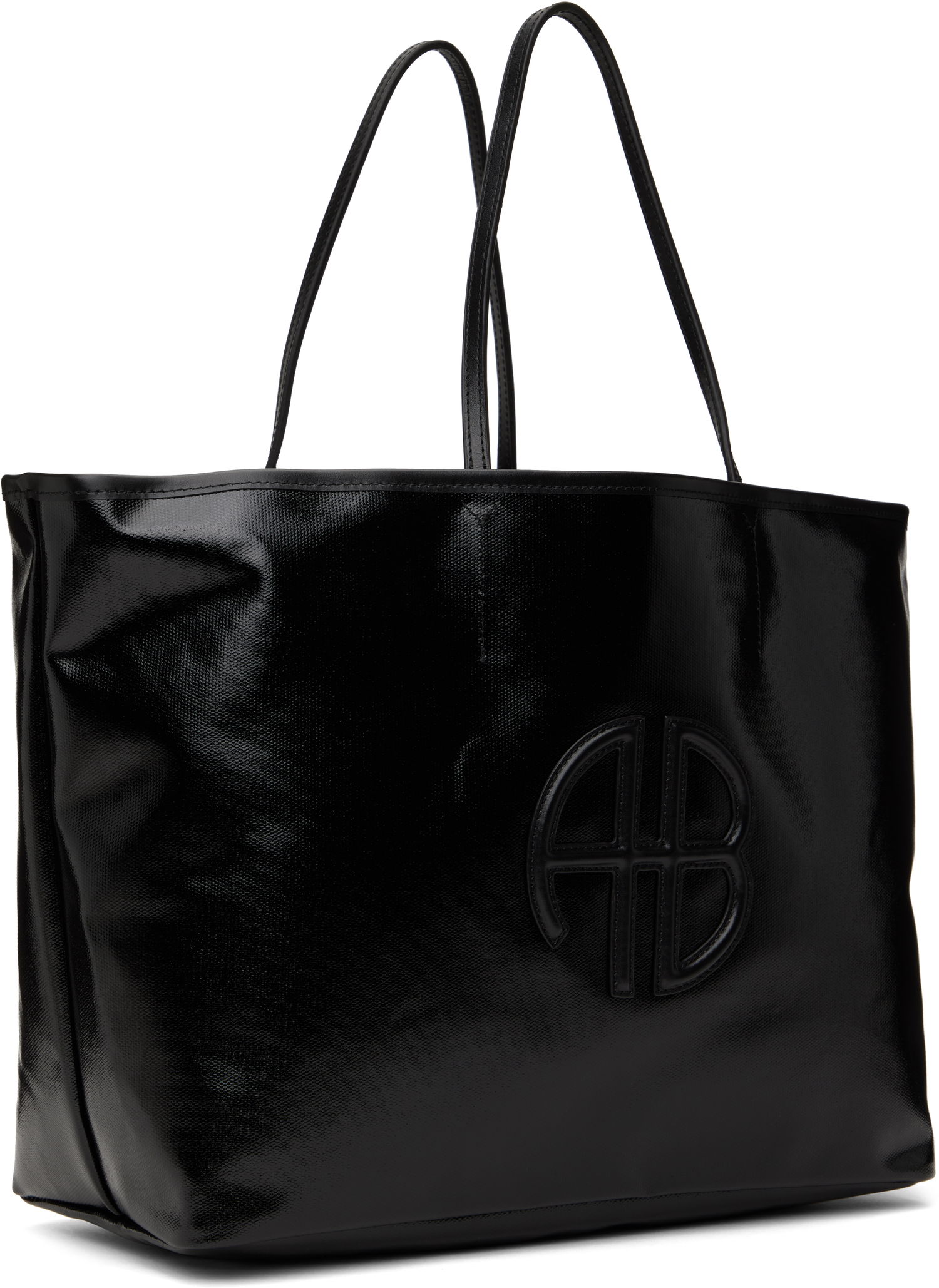 Голяма пазарска чанта Anine Bing Large Logo Tote Bag Черно | A-13-10422-000, 1