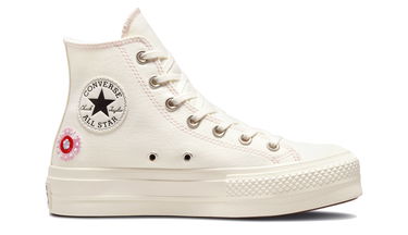 Кецове и обувки Converse Chuck Taylor All Star Lift Platform Floral Embroidery Бяло | A02198C, 1