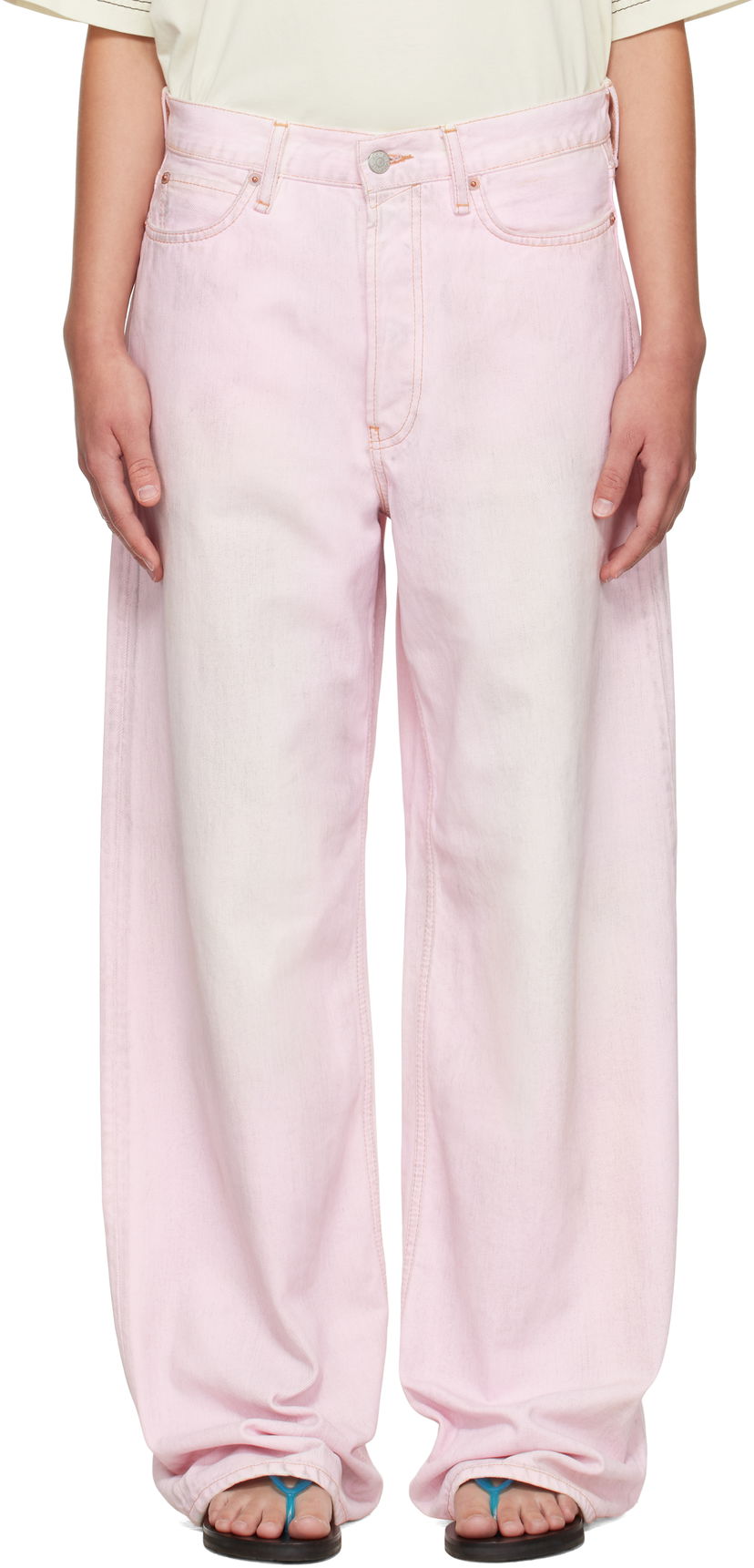Дънки Acne Studios Acne Studios Loose Fit 1981 Jeans Розово | C00085-